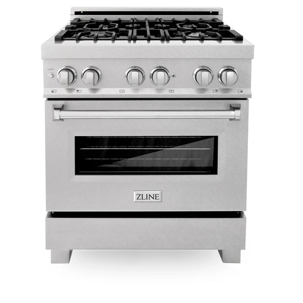 ZLINE 30" Dual Fuel Range with Gas Stove and Electric Oven - Fingerprint Resistant Stainless Steel