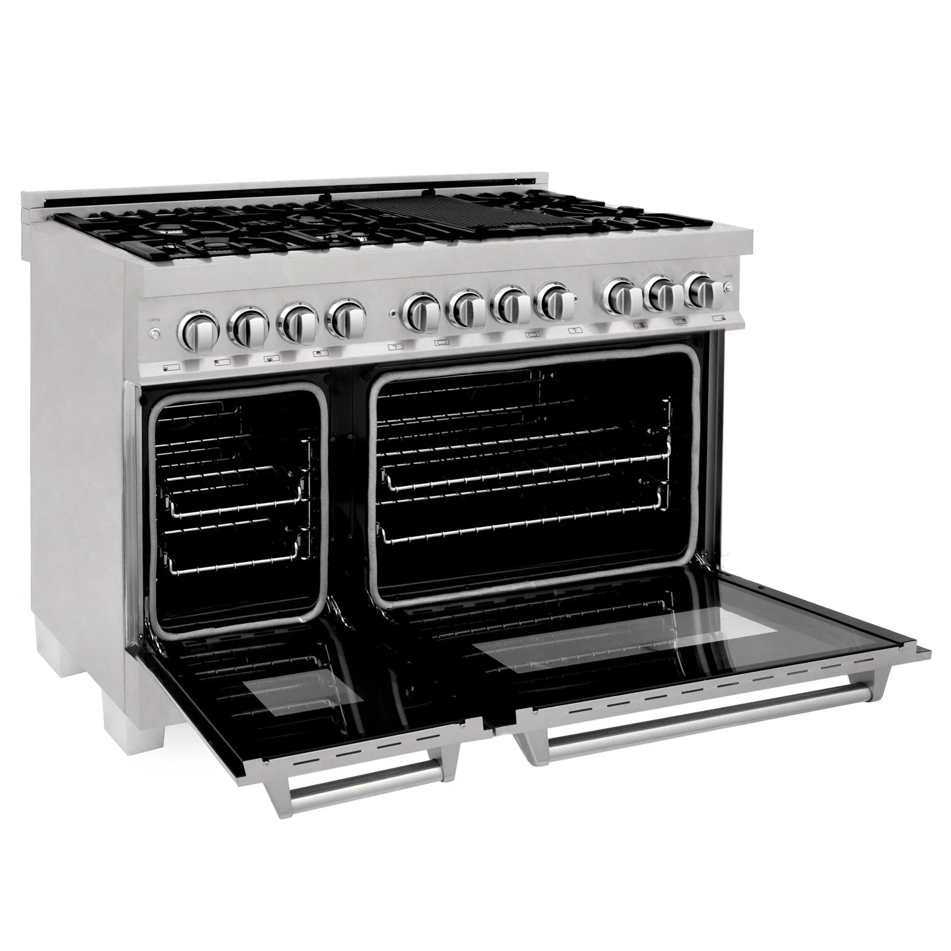 ZLINE 48" Dual Fuel Range with Gas Stove and Electric Oven - Fingerprint Resistant Stainless Steel