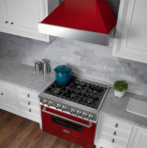 ZLINE Ducted Range Hood - DuraSnow Steel with Glossy Red Shell