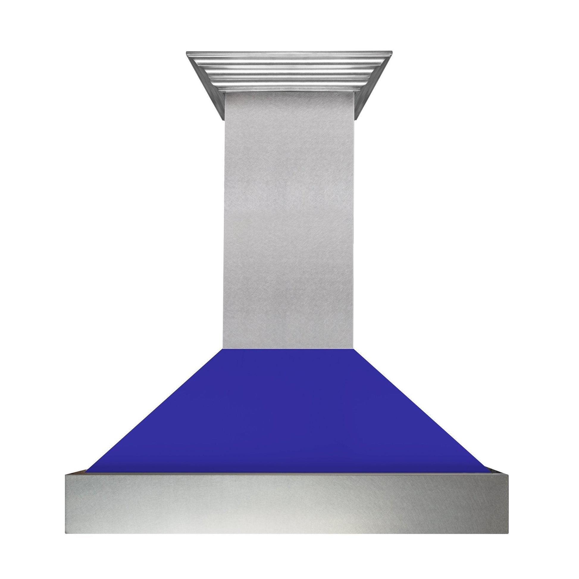 ZLINE Ducted Range Hood - DuraSnow Steel with Matte Blue Shell