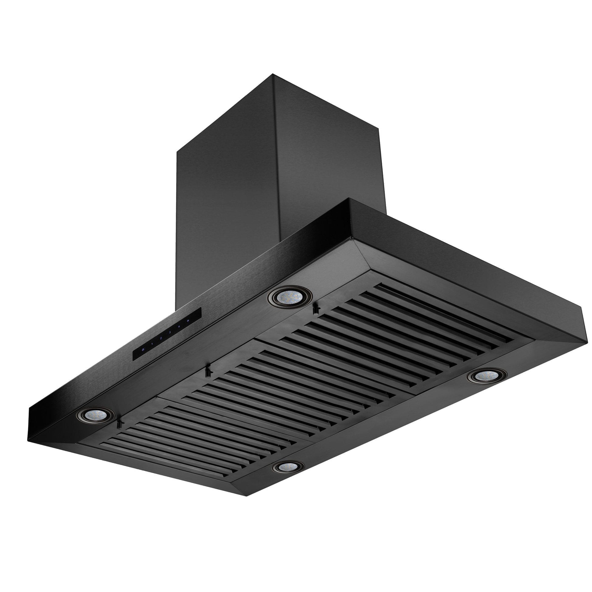 ZLINE Convertible Island Mount Range Hood - Black Stainless Steel