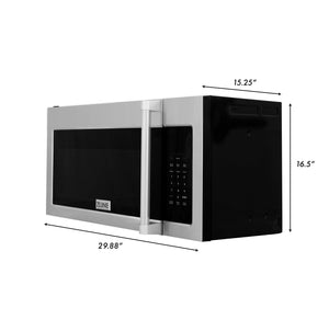 ZLINE 30 in. Over-the-Range Convection Microwave Oven - Recirculating, Traditional Handle, Charcoal Filters - Stainless Steel