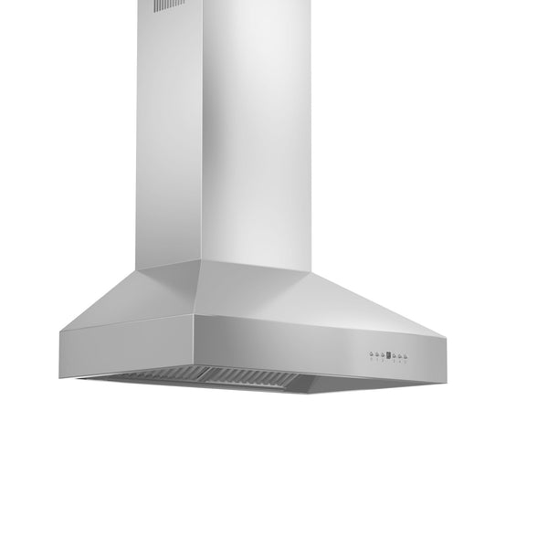 ZLINE Professional Wall Mount Range Hood - Stainless Steel with Crown Molding