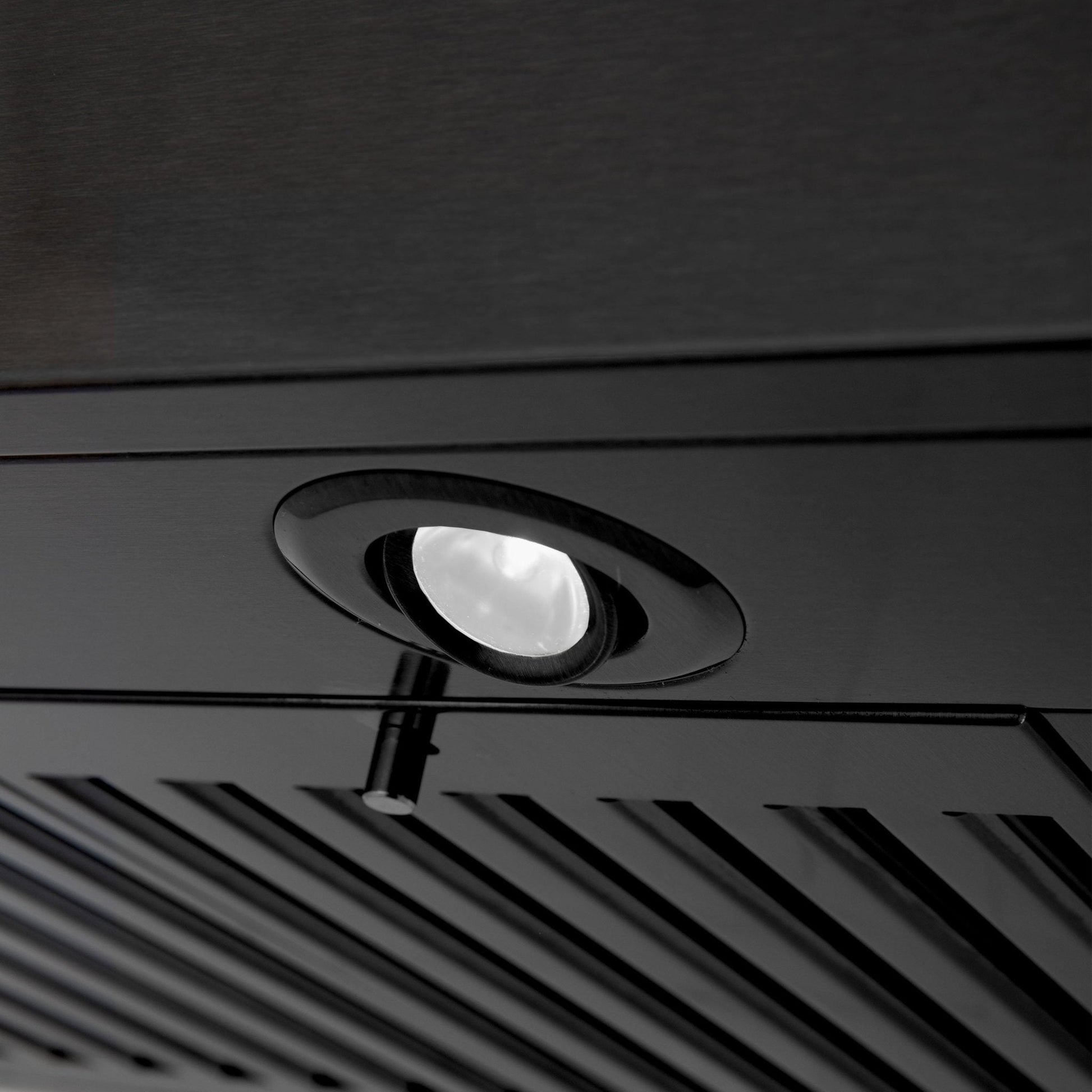 ZLINE Wall Mount Range Hood - Black Stainless Steel with Built-in ZLINE CrownSound Bluetooth Speakers